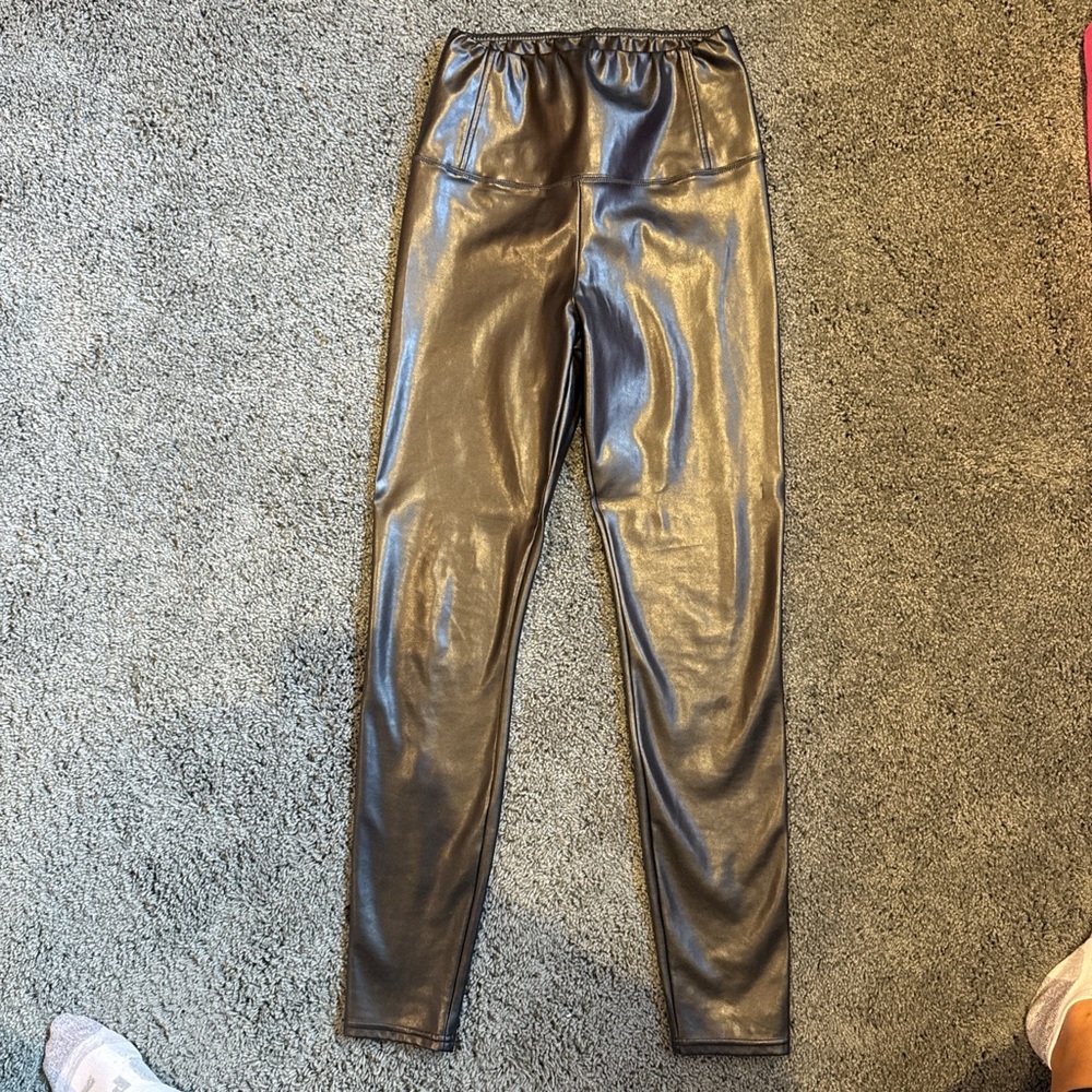 Aritzia Black Faux Leather Leggings